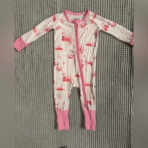 Baby Girl Flamingo Bamboo Zippy